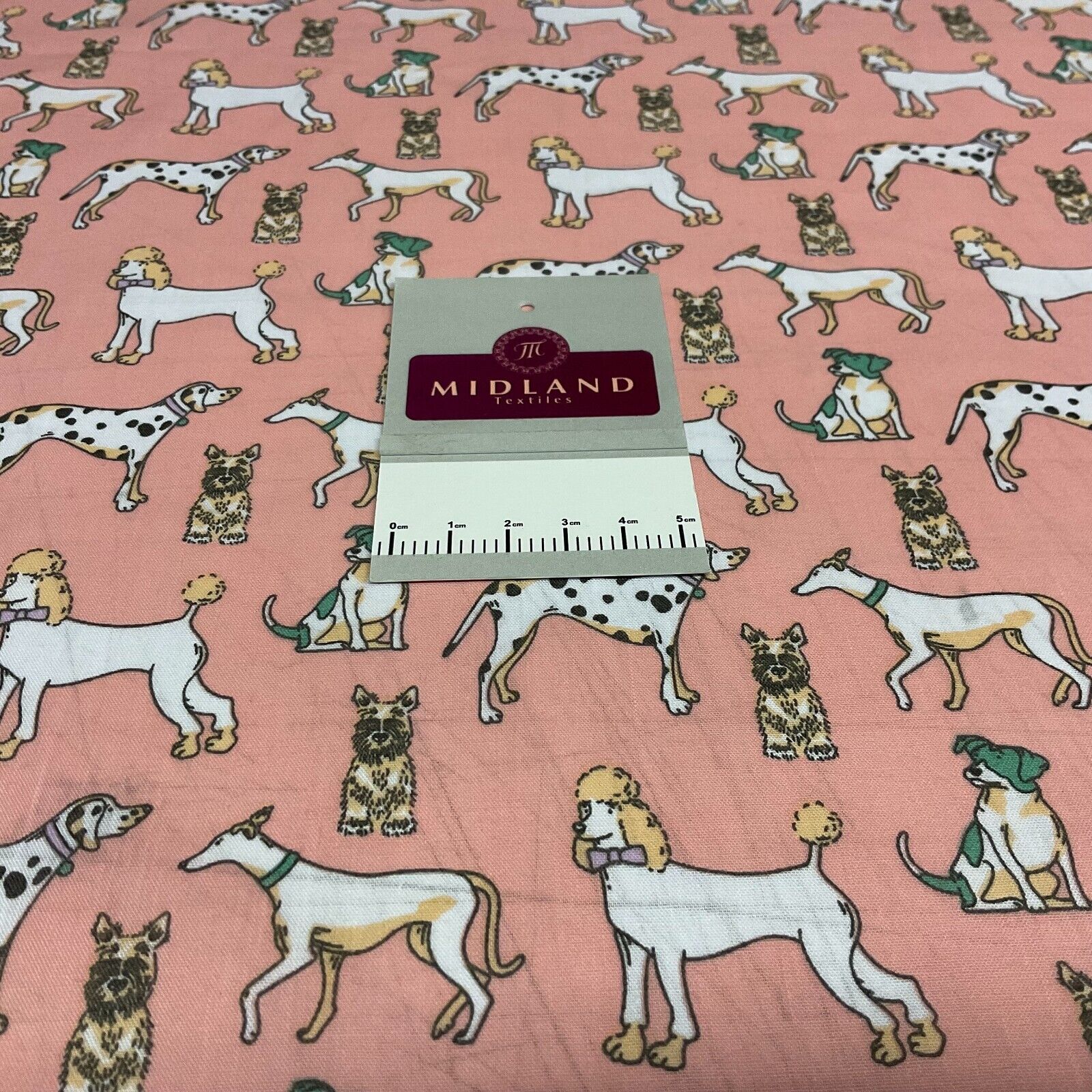 Dalmatian Dog Animals Poly cotton printed 110cm wide fabric M1705