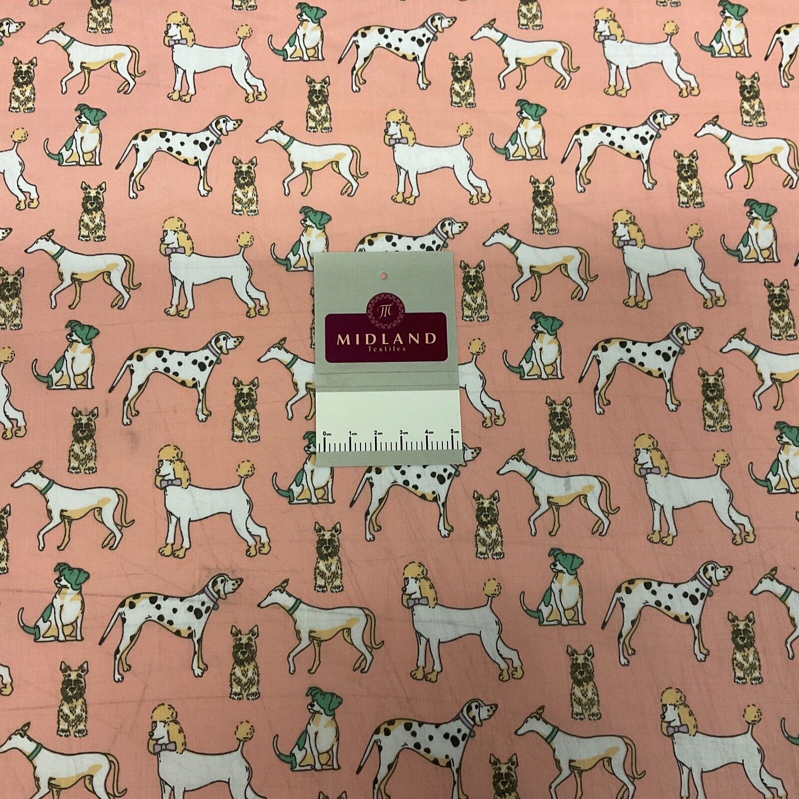 Dalmatian Dog Animals Poly cotton printed 110cm wide fabric M1705