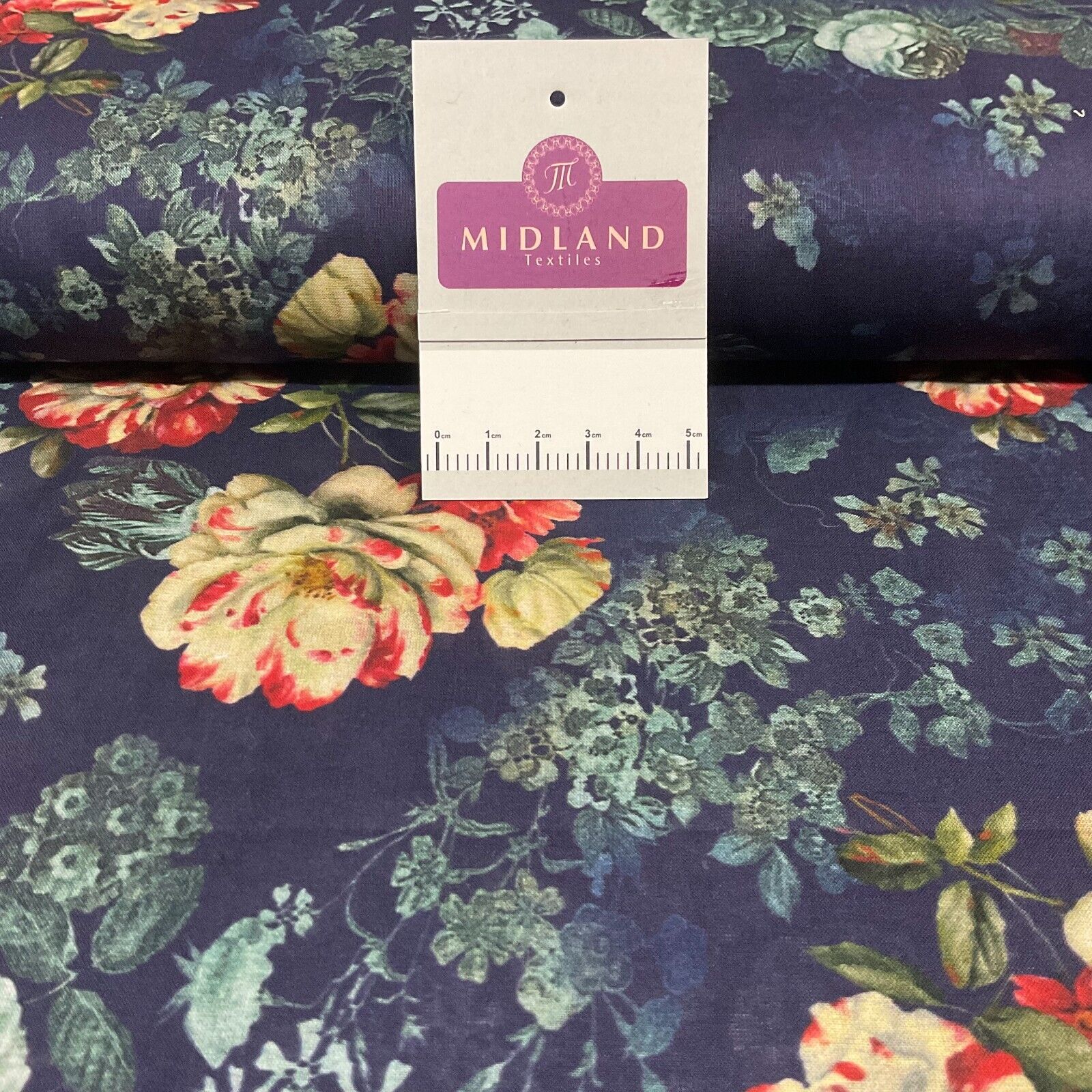 Cotton Lawn Summer Vintage Floral Printed Dress fabric 100% M1670