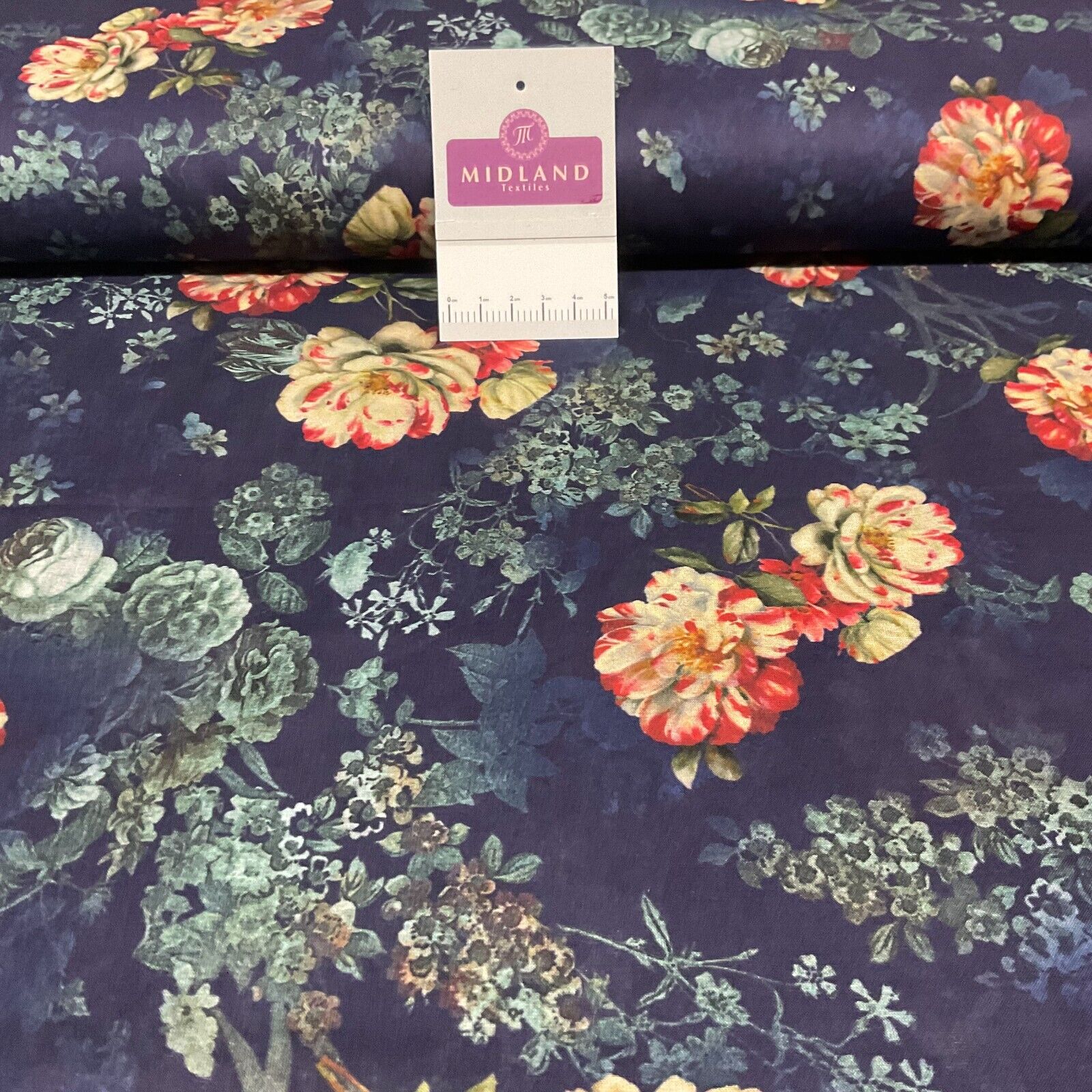 Cotton Lawn Summer Vintage Floral Printed Dress fabric 100% M1670