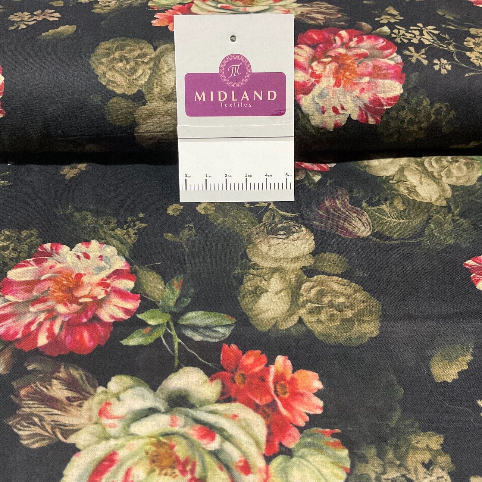 Cotton Lawn Summer Vintage Floral Printed Dress fabric 100% M1670