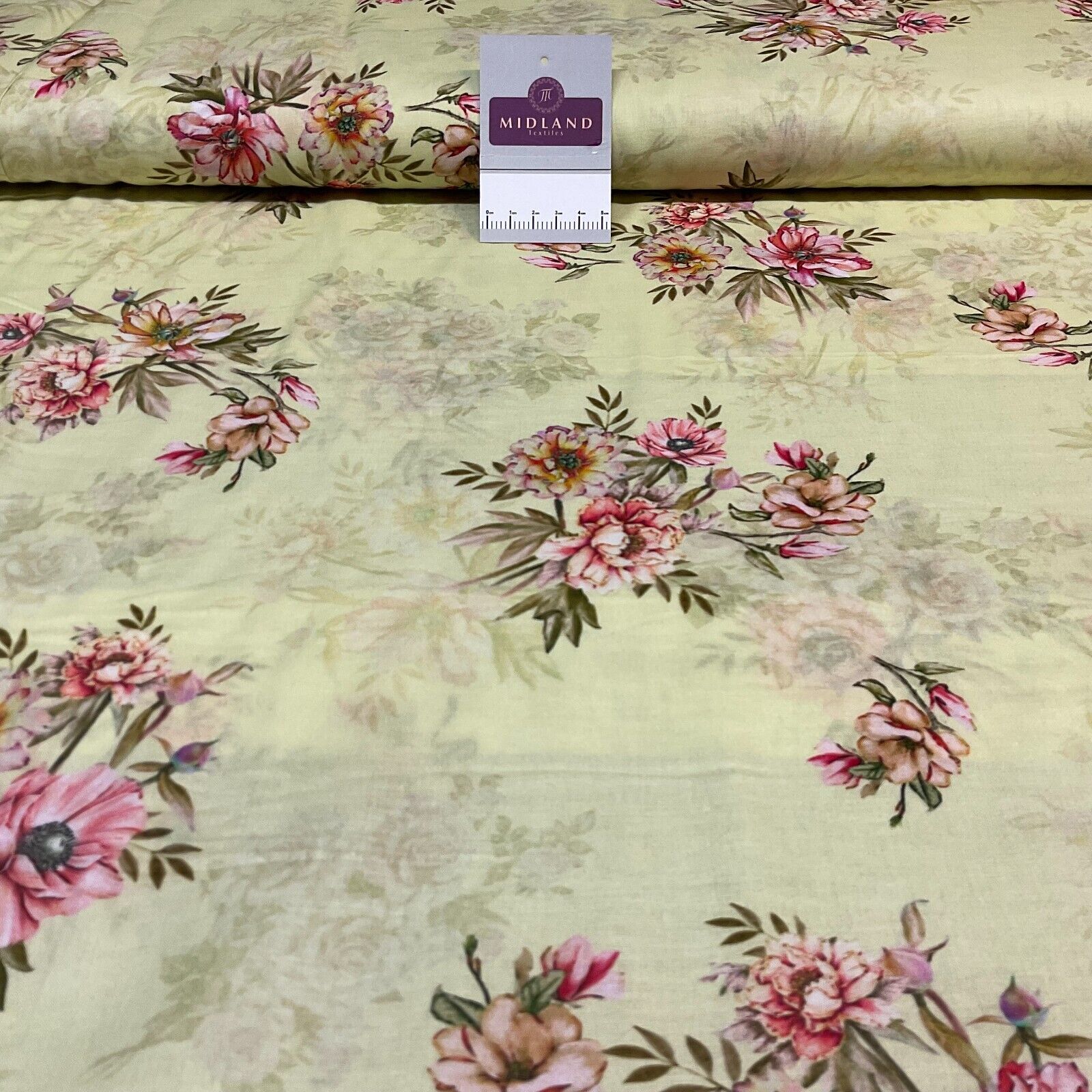 Cotton Lawn Summer Vintage Floral Printed Dress fabric 100% M1670