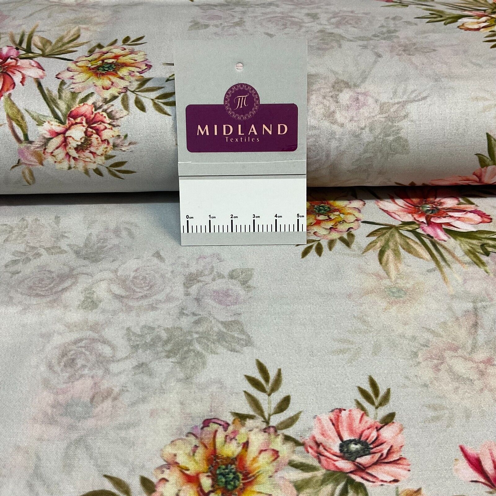 Cotton Lawn Summer Vintage Floral Printed Dress fabric 100% M1670