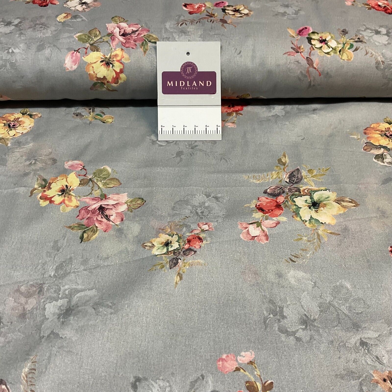 Cotton Lawn Summer Vintage Floral Printed Dress fabric 100% M1670