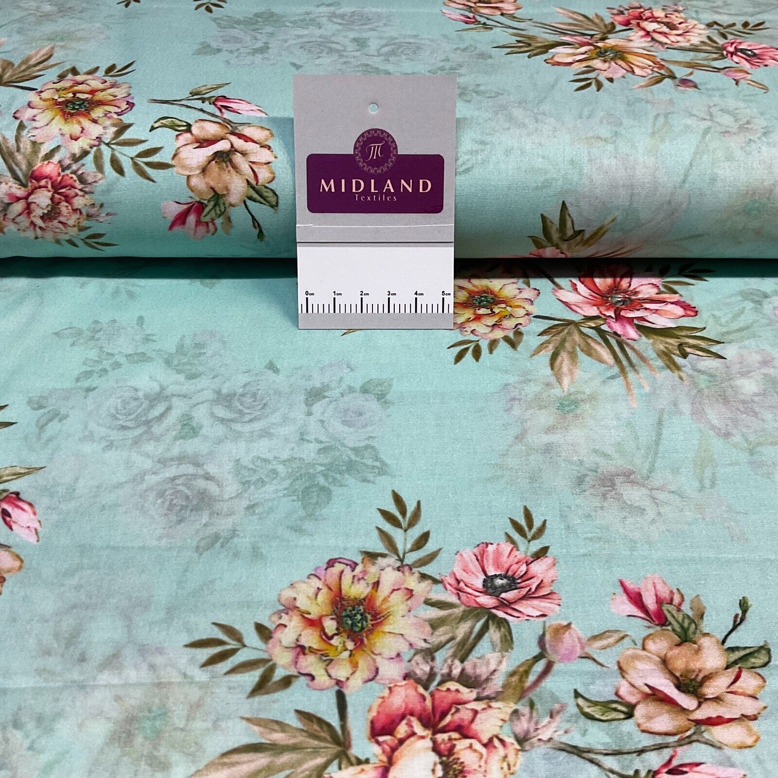 Cotton Lawn Summer Vintage Floral Printed Dress fabric 100% M1670