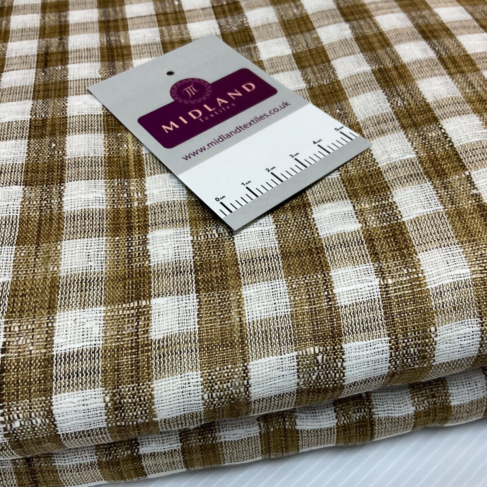 Cotton check checkered gingham dress fabric M1724