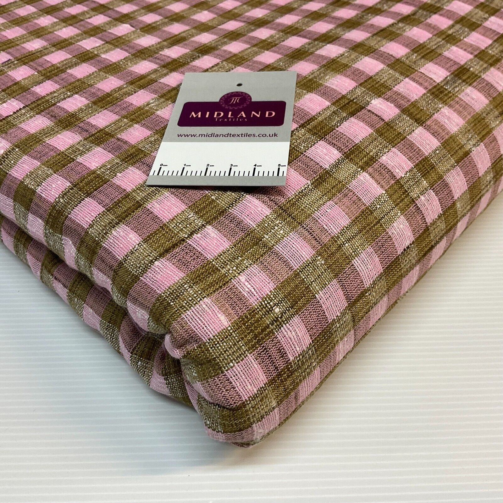 Cotton check checkered gingham dress fabric M1724