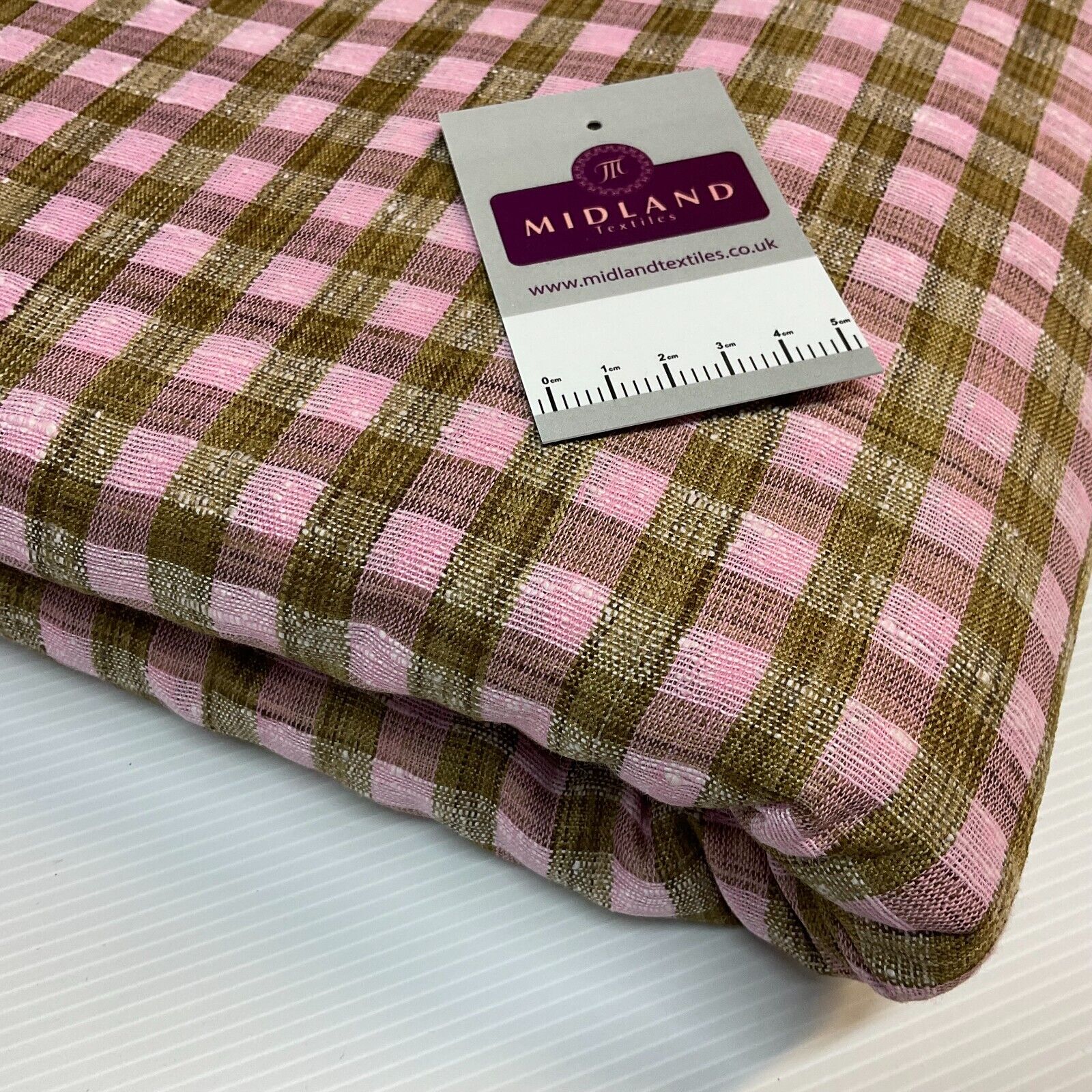 Cotton check checkered gingham dress fabric M1724