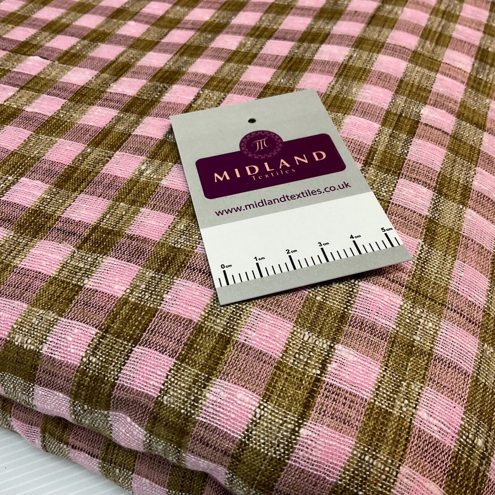 Cotton check checkered gingham dress fabric M1724