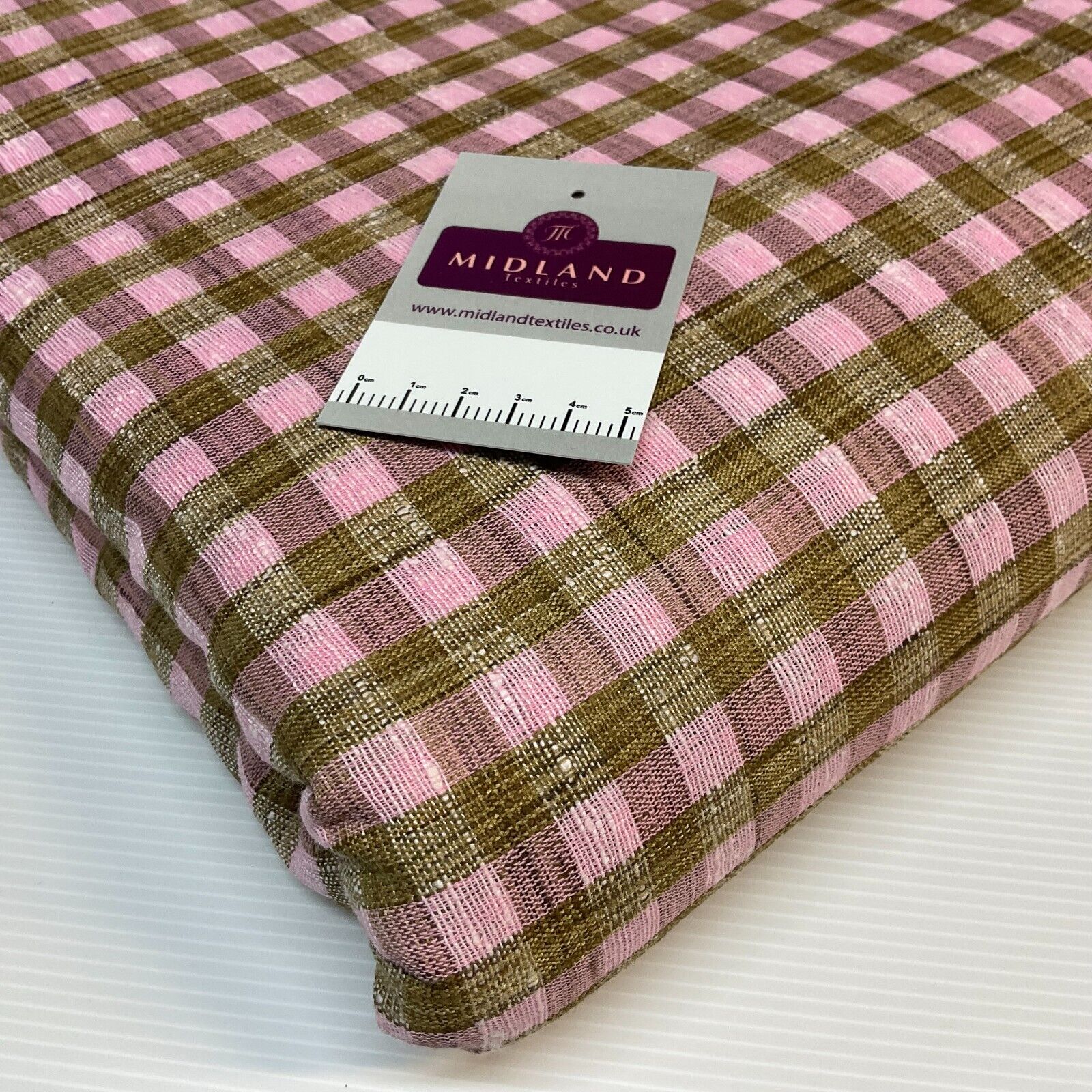 Cotton check checkered gingham dress fabric M1724