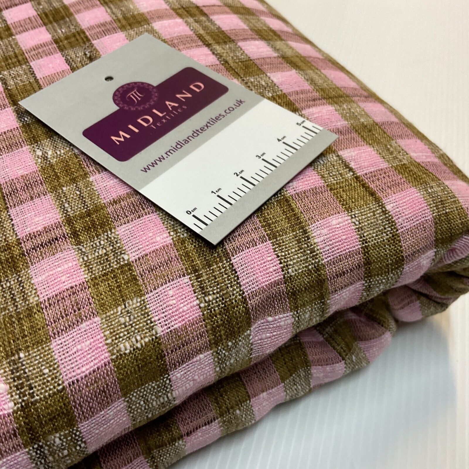 Cotton check checkered gingham dress fabric M1724