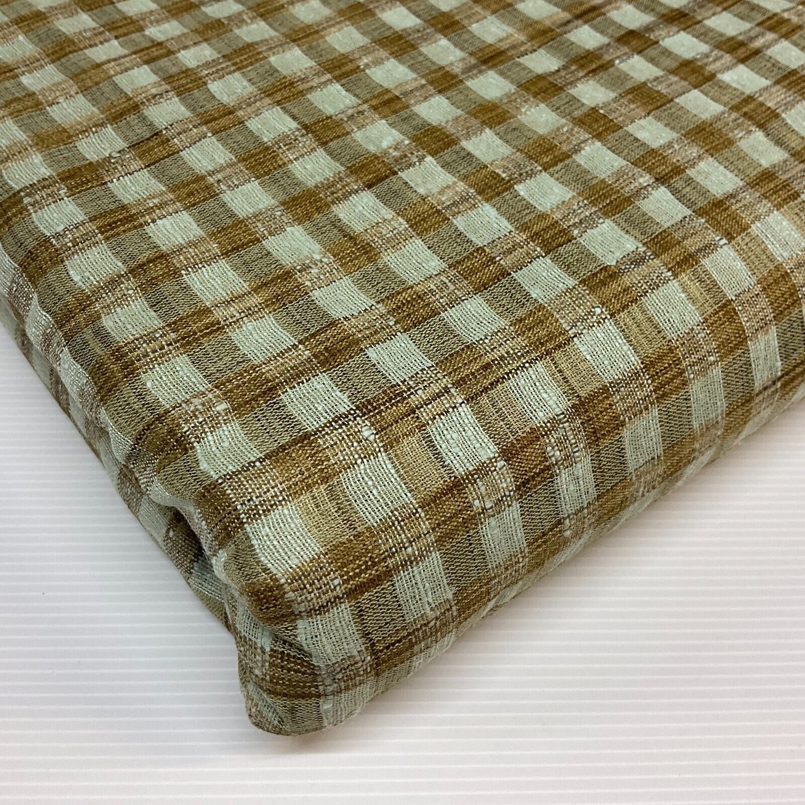 Cotton check checkered gingham dress fabric M1724
