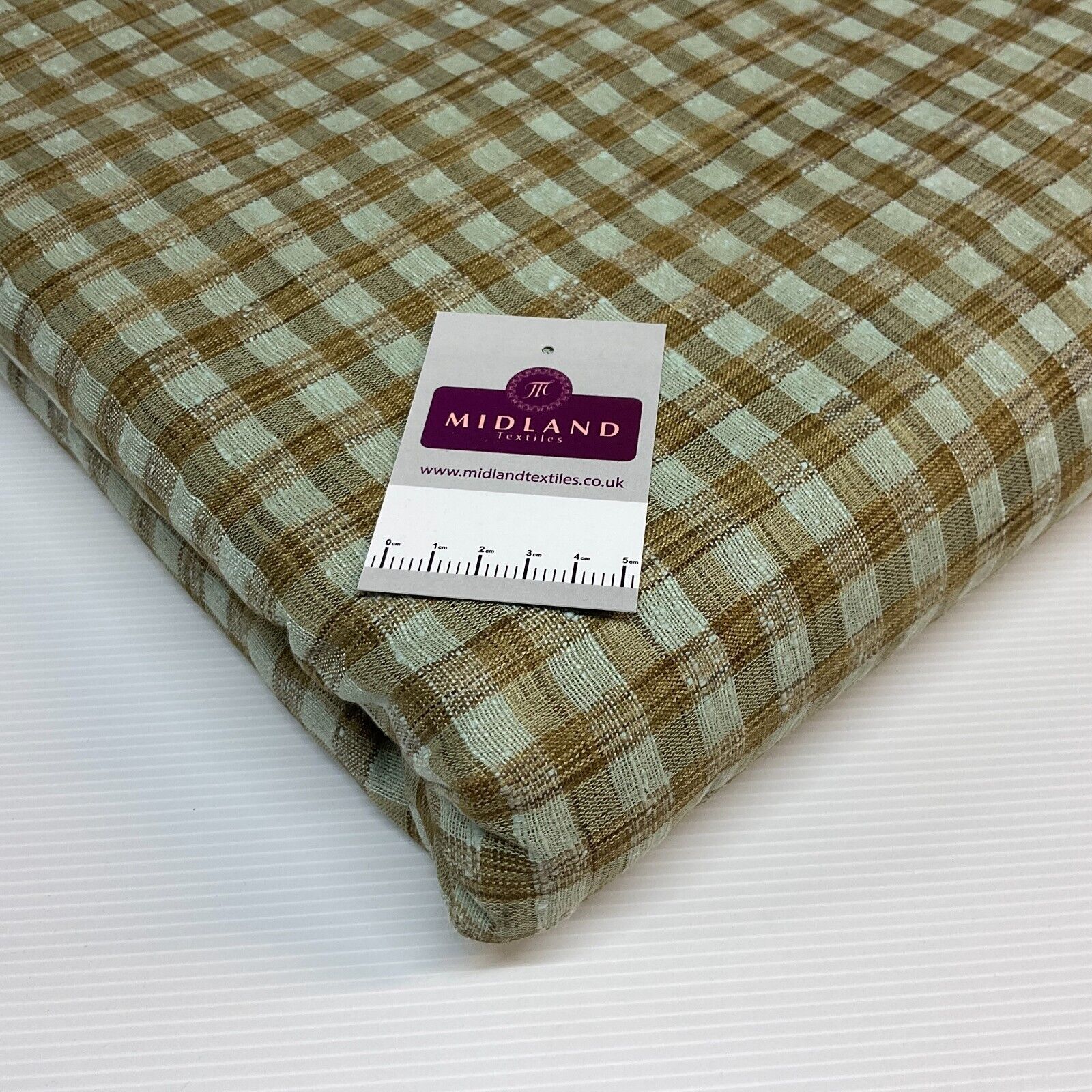 Cotton check checkered gingham dress fabric M1724