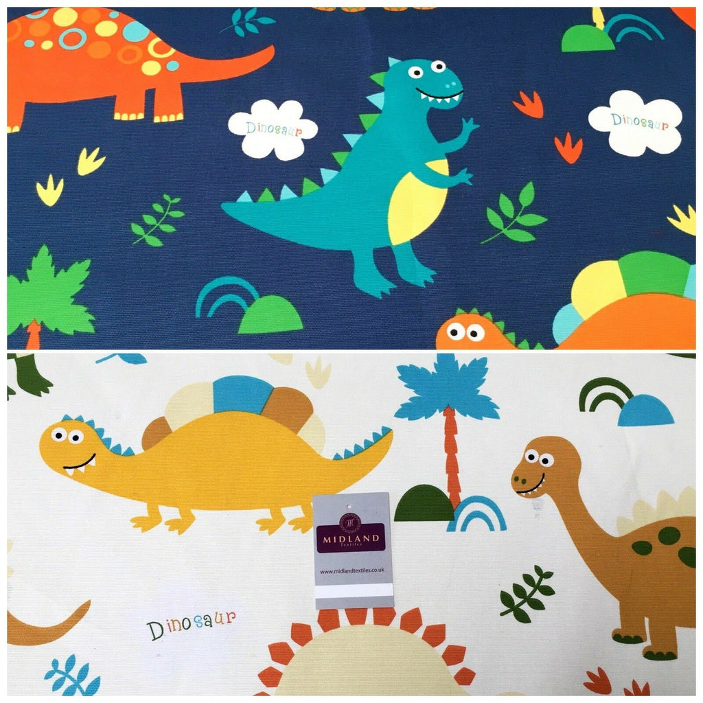 100% cotton canvas novelty dinosaurs printed craft fabric 58