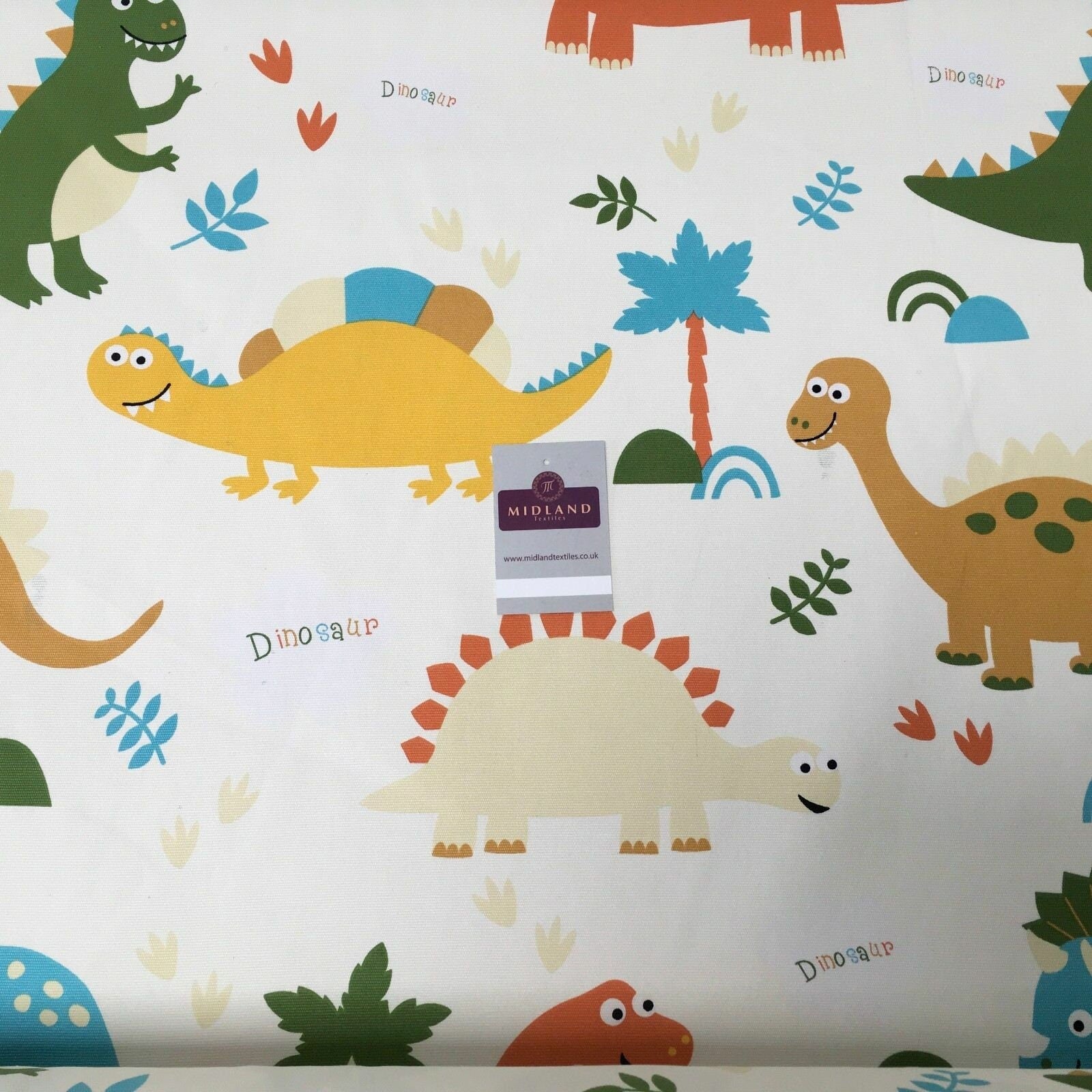 100% cotton canvas novelty dinosaurs printed craft fabric 58' wide mtex mk856