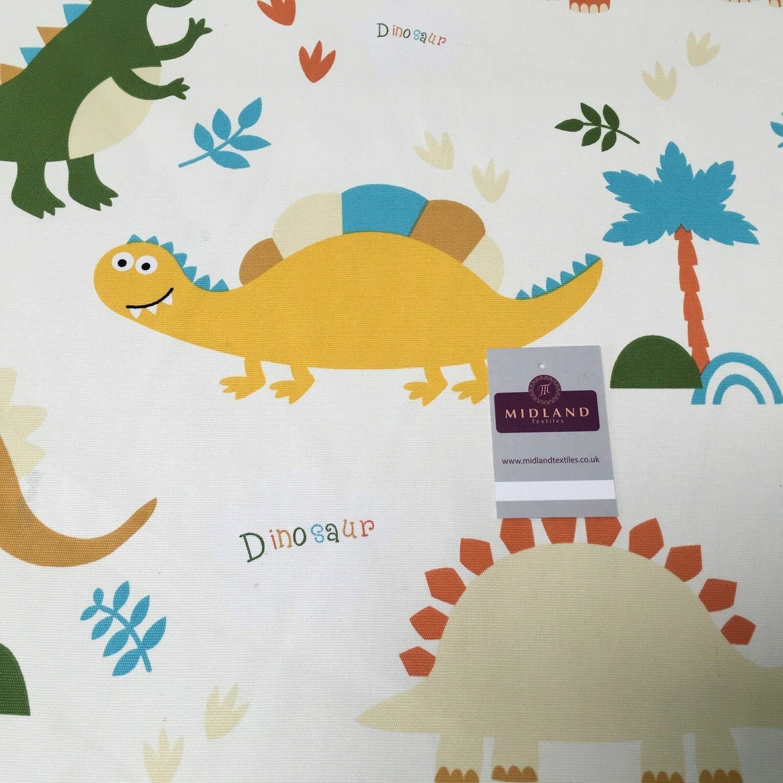 100% cotton canvas novelty dinosaurs printed craft fabric 58' wide mtex mk856