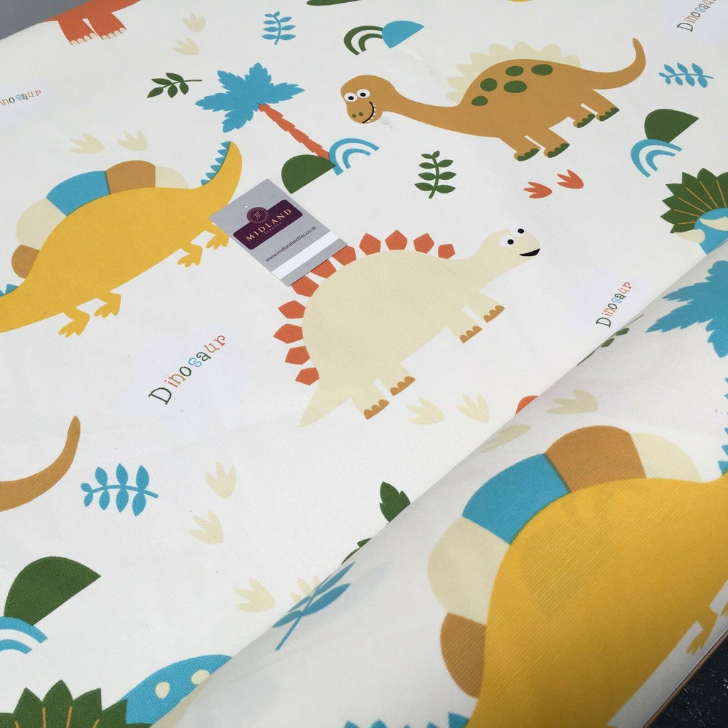 100% cotton canvas novelty dinosaurs printed craft fabric 58