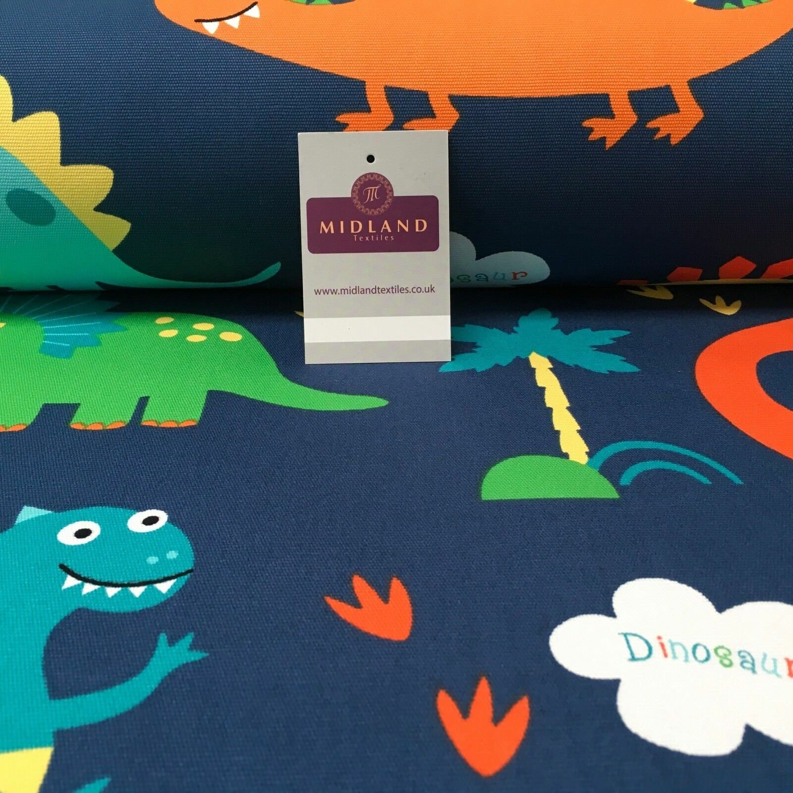 100% cotton canvas novelty dinosaurs printed craft fabric 58' wide mtex mk856