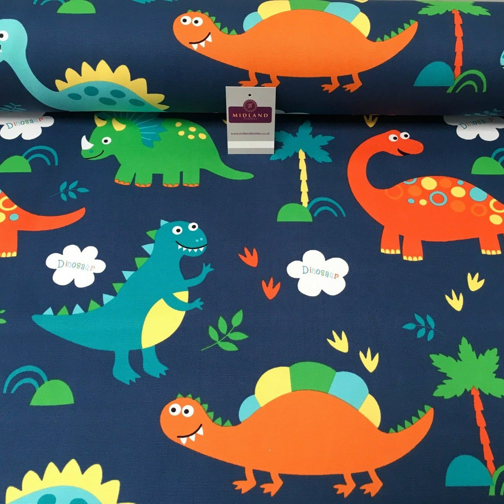 100% cotton canvas novelty dinosaurs printed craft fabric 58