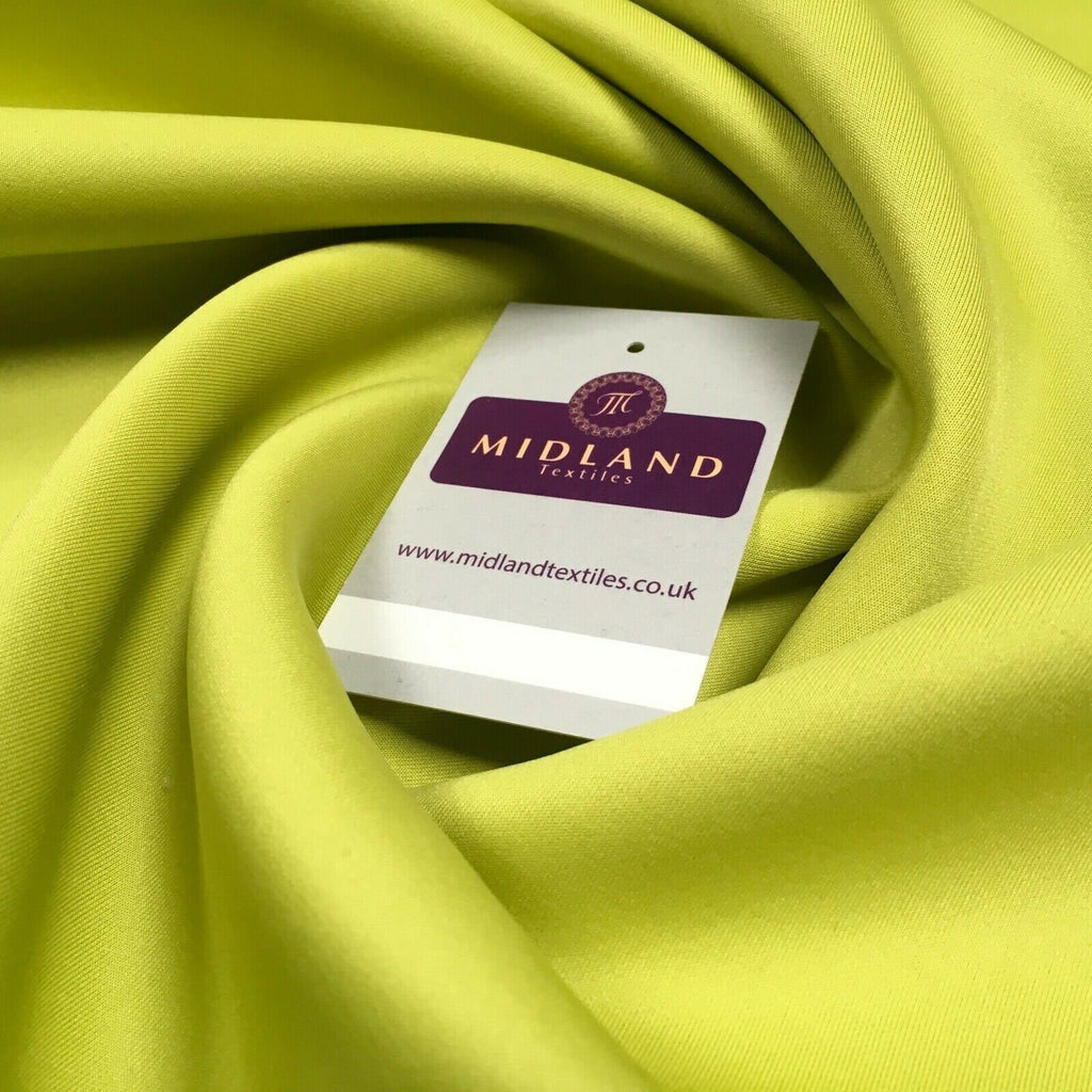 Plain lime scuba stretch fabric 147 cm m720-64 mtex