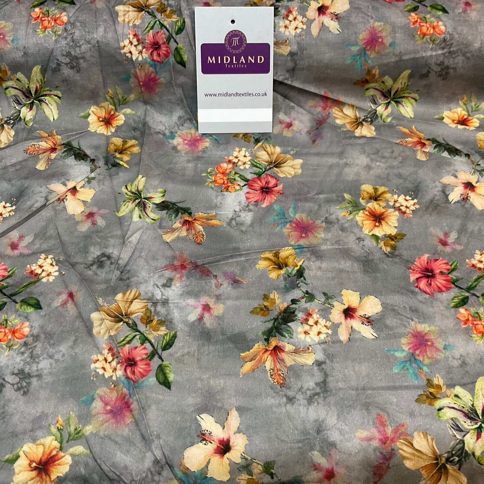 Summer floral lightweight Cotton Lawn dress Fabric Sold per Metre M1830