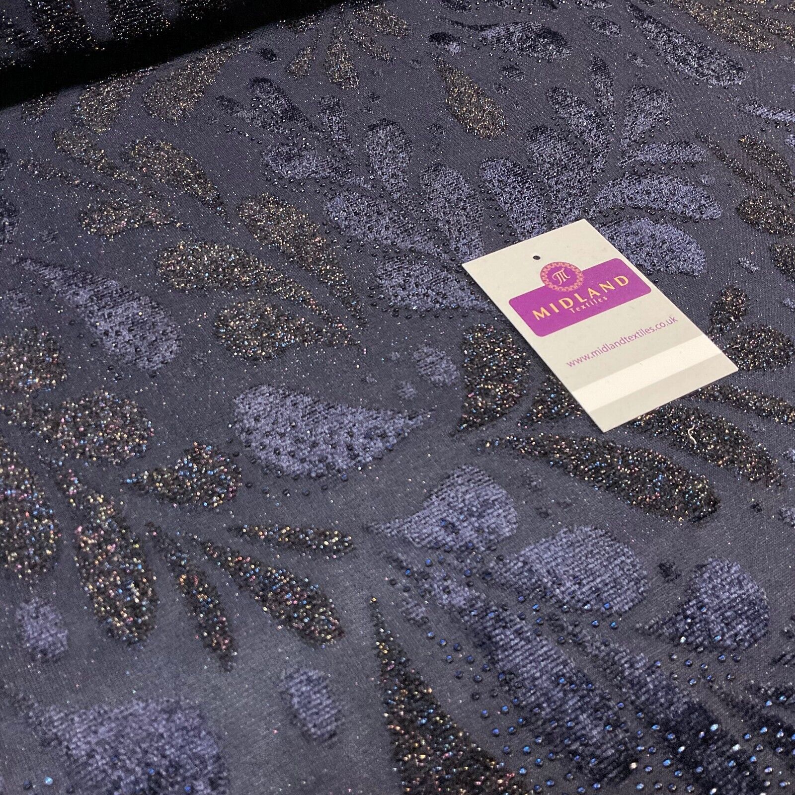 Velvet Devore Stretch Dew Drops Dress Fabric 158cm Wide M1826