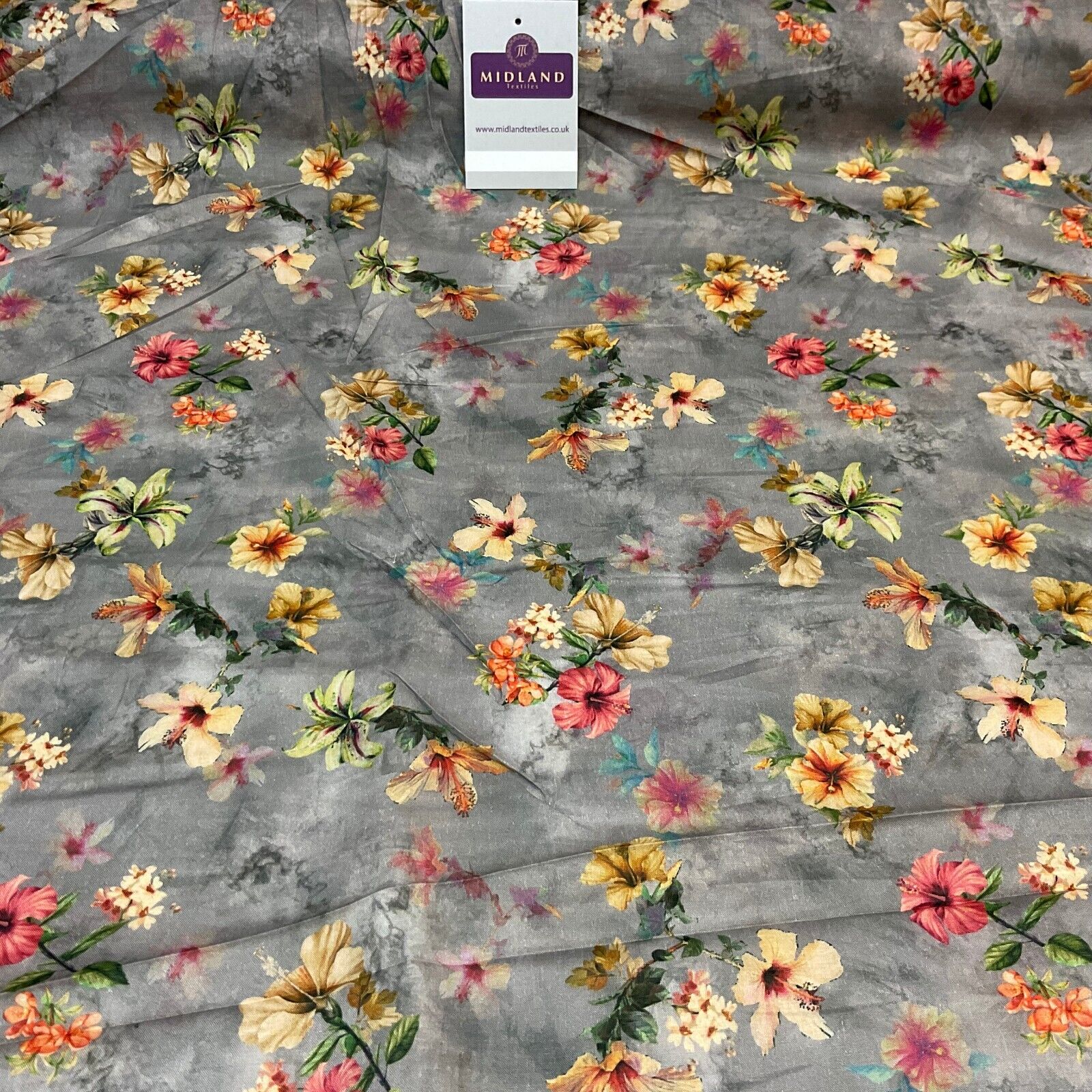 Summer floral lightweight Cotton Lawn dress Fabric Sold per Metre M1830