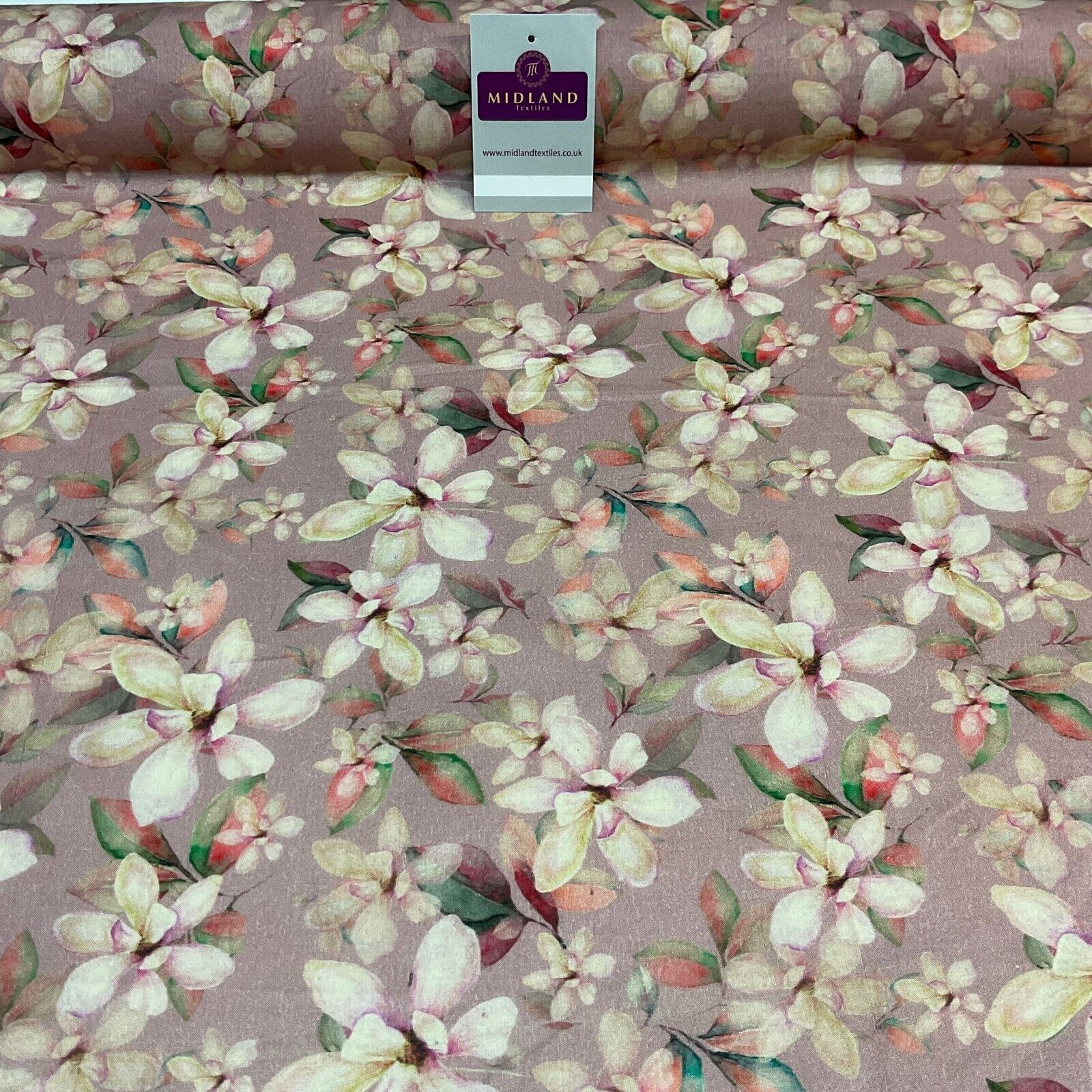 Summer floral lightweight Cotton Lawn dress Fabric Sold per Metre M1829