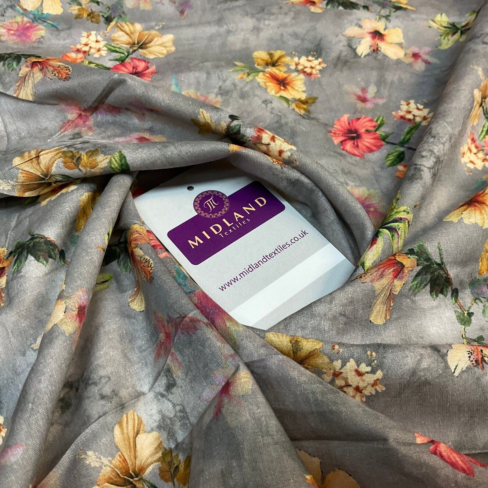 Summer floral lightweight Cotton Lawn dress Fabric Sold per Metre M1830