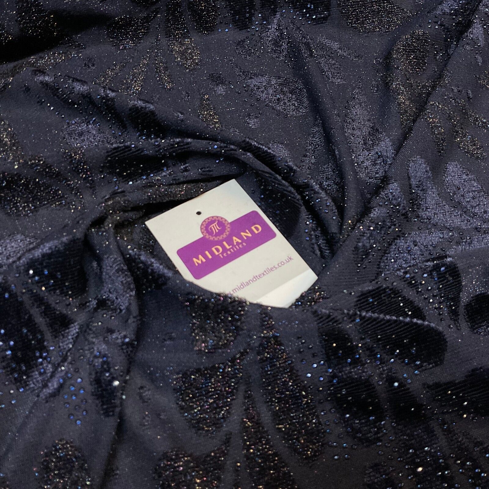 Velvet Devore Stretch Dew Drops Dress Fabric 158cm Wide M1826