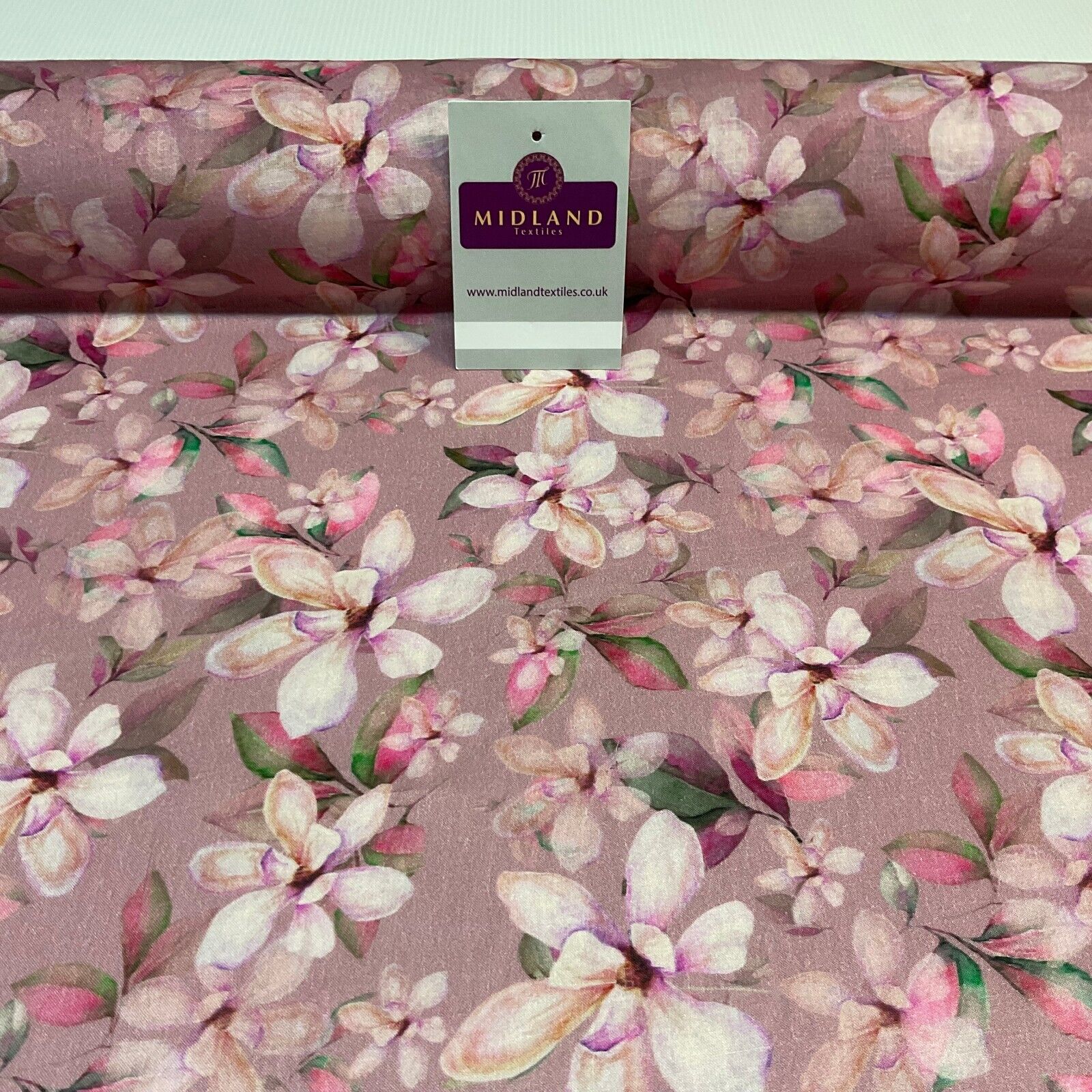 Summer floral lightweight Cotton Lawn dress Fabric Sold per Metre M1829