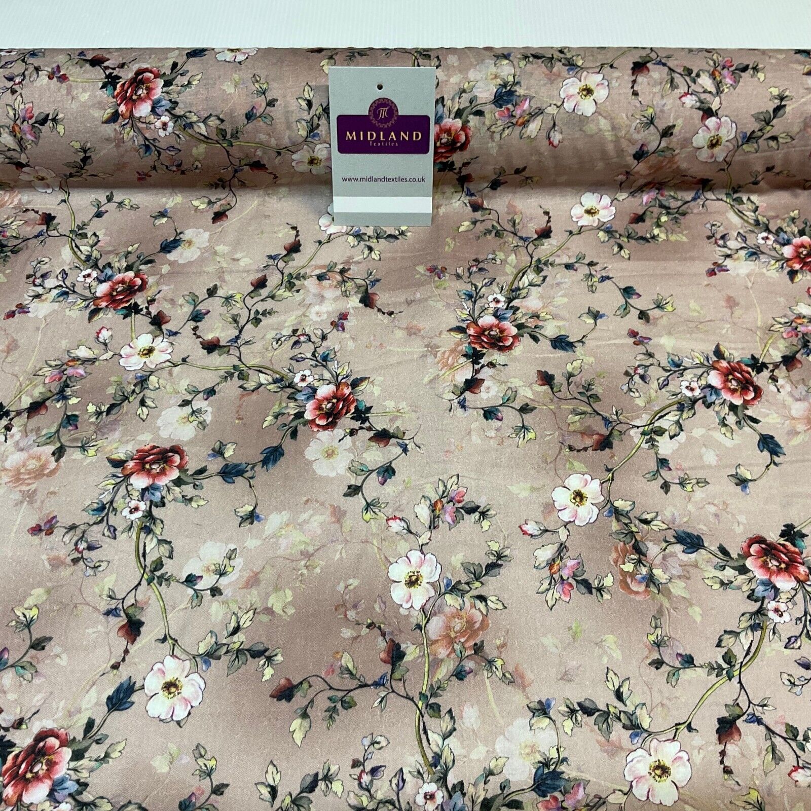 Summer floral lightweight Cotton Lawn dress Fabric Sold per Metre M1828