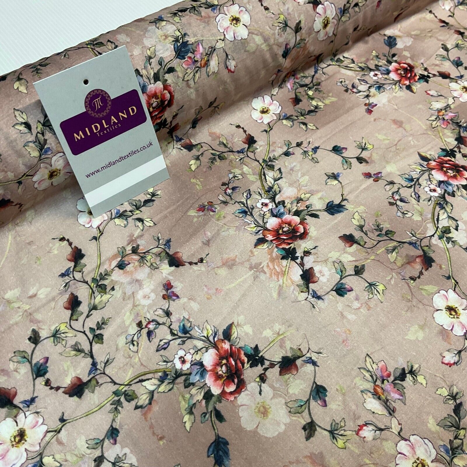 Summer floral lightweight Cotton Lawn dress Fabric Sold per Metre M1828