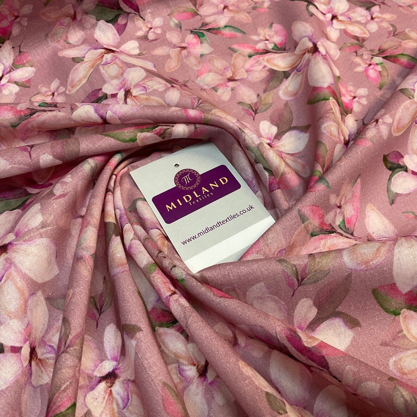 Summer floral lightweight Cotton Lawn dress Fabric Sold per Metre M1829