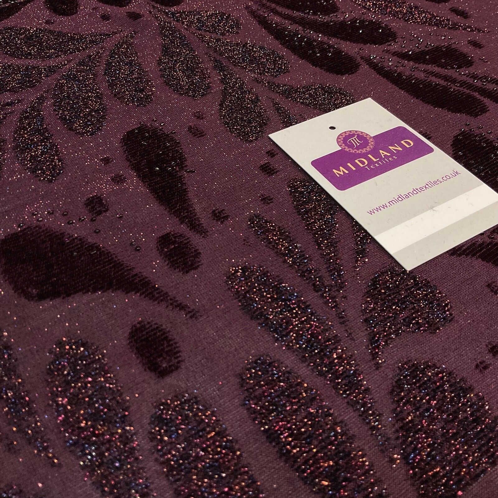 Velvet Devore Stretch Dew Drops Dress Fabric 158cm Wide M1826