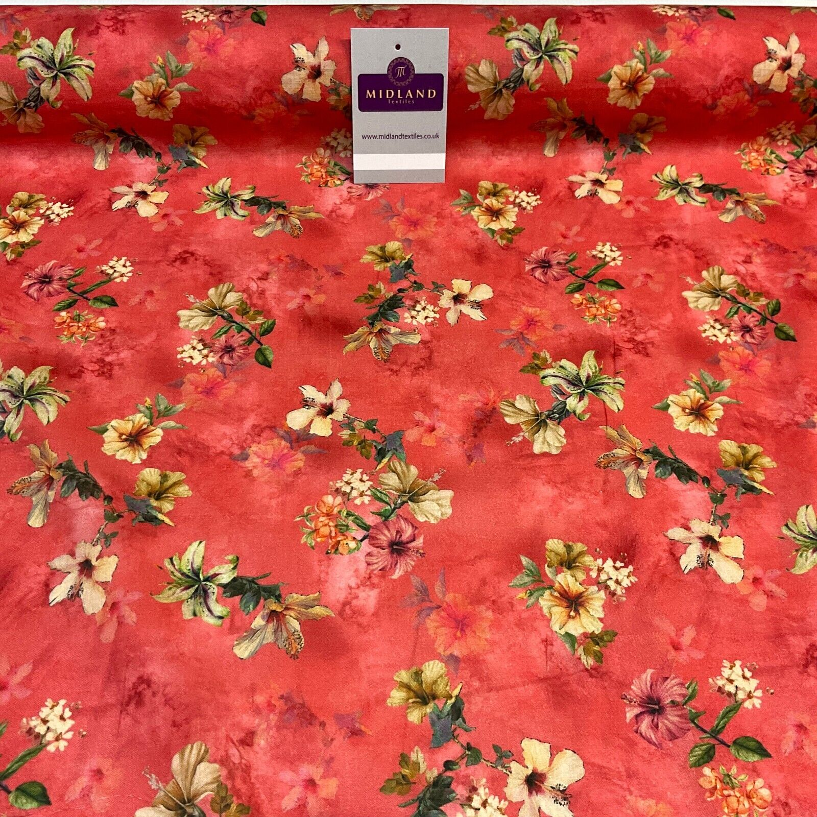 Summer floral lightweight Cotton Lawn dress Fabric Sold per Metre M1830