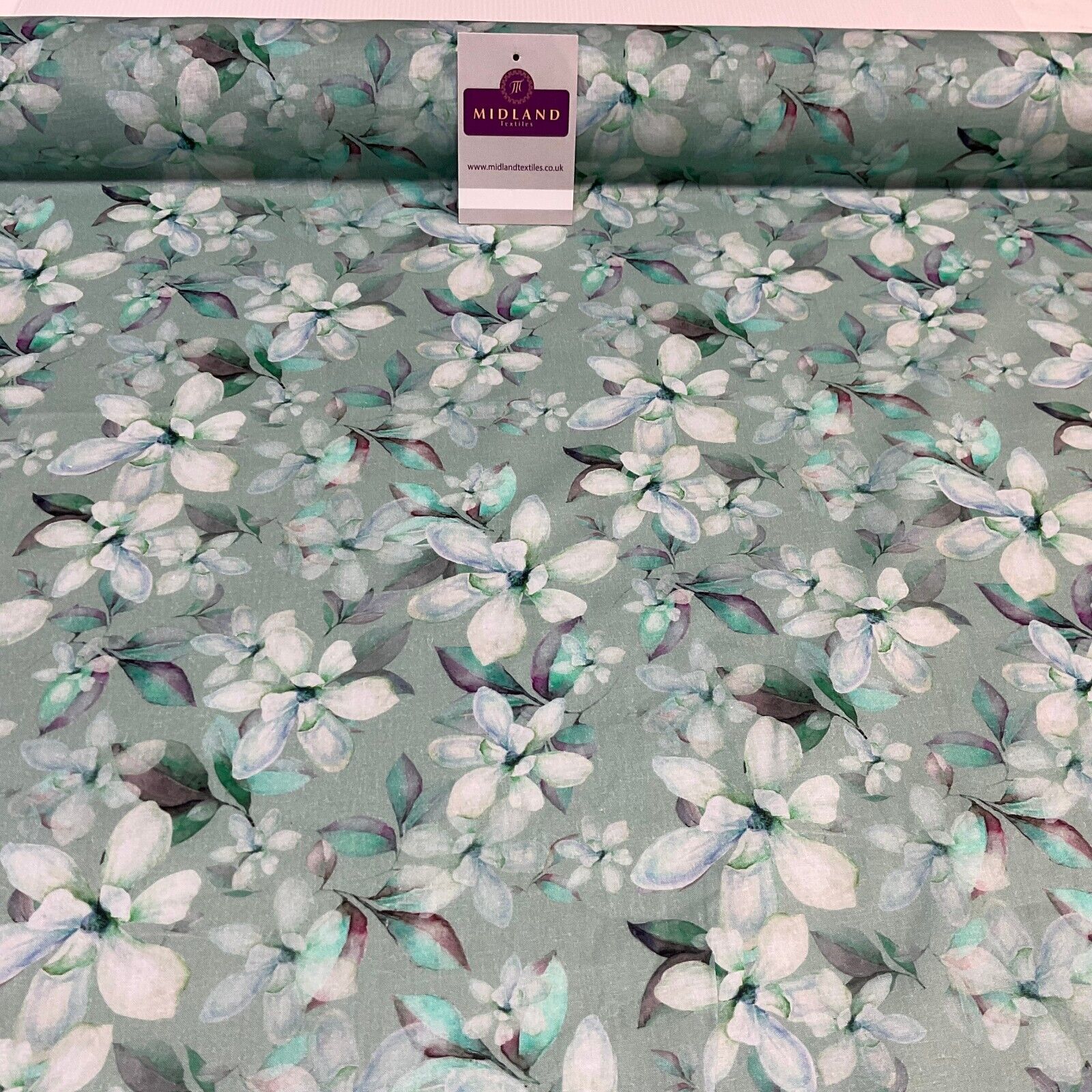 Summer floral lightweight Cotton Lawn dress Fabric Sold per Metre M1829