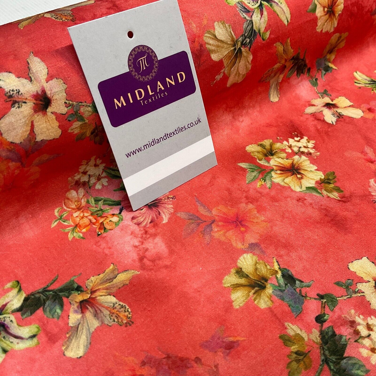 Summer floral lightweight Cotton Lawn dress Fabric Sold per Metre M1830