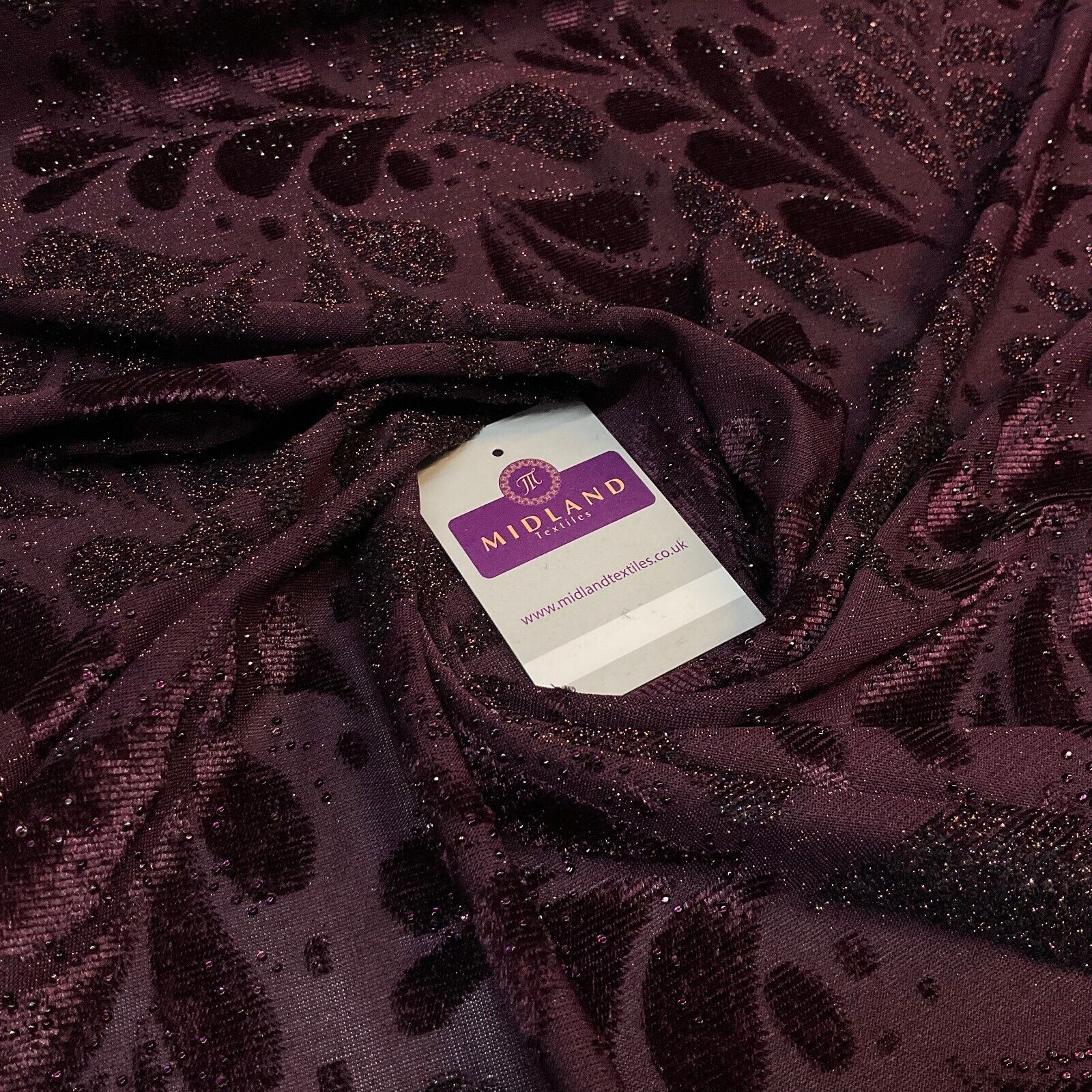 Velvet Devore Stretch Dew Drops Dress Fabric 158cm Wide M1826
