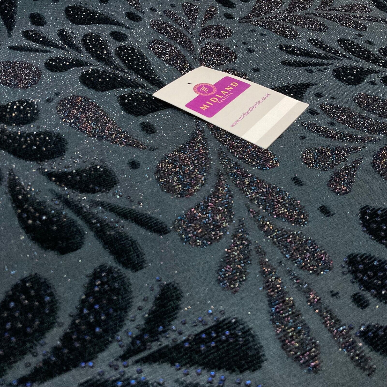 Velvet Devore Stretch Dew Drops Dress Fabric 158cm Wide M1826