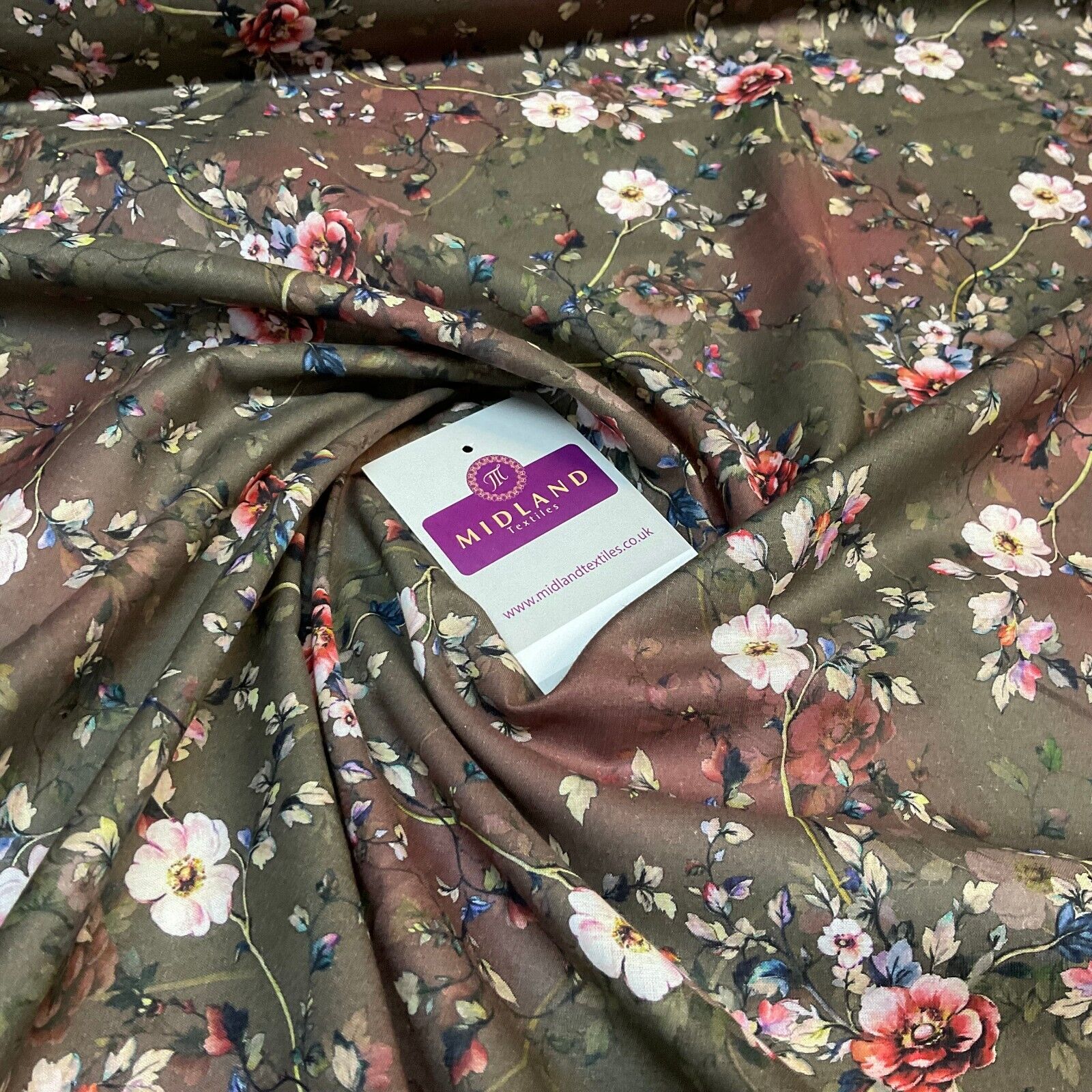 Summer floral lightweight Cotton Lawn dress Fabric Sold per Metre M1828