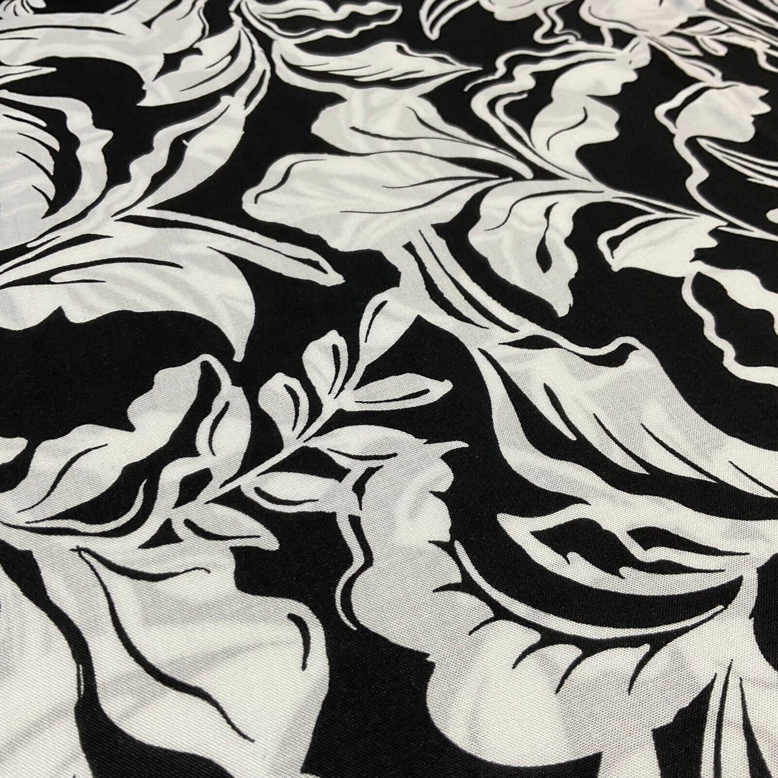 Leaf printed Viscose abstract summer dress Fabric Sold per Metre M1821