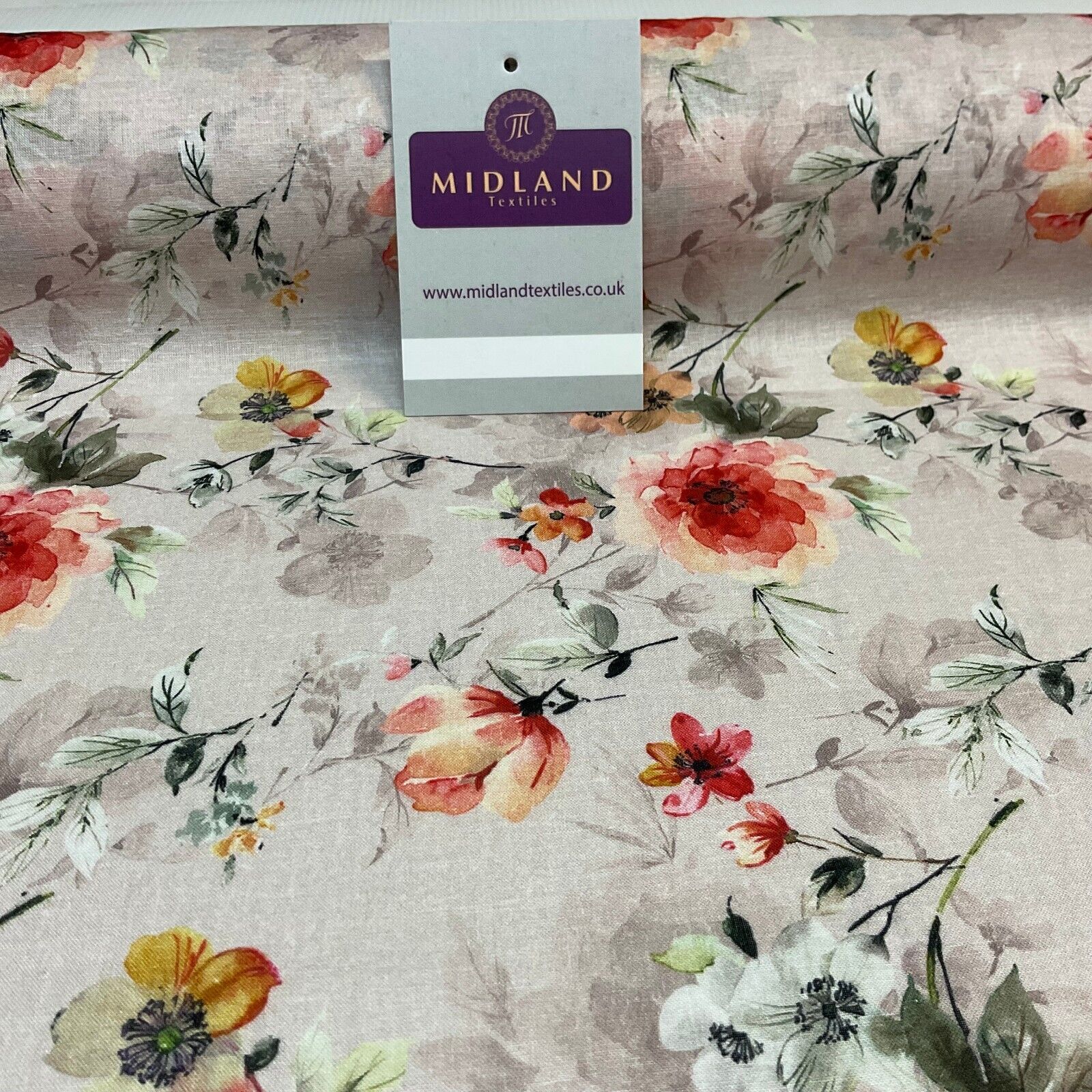 Summer floral lightweight Cotton Lawn dress Fabric Sold per Metre M1831