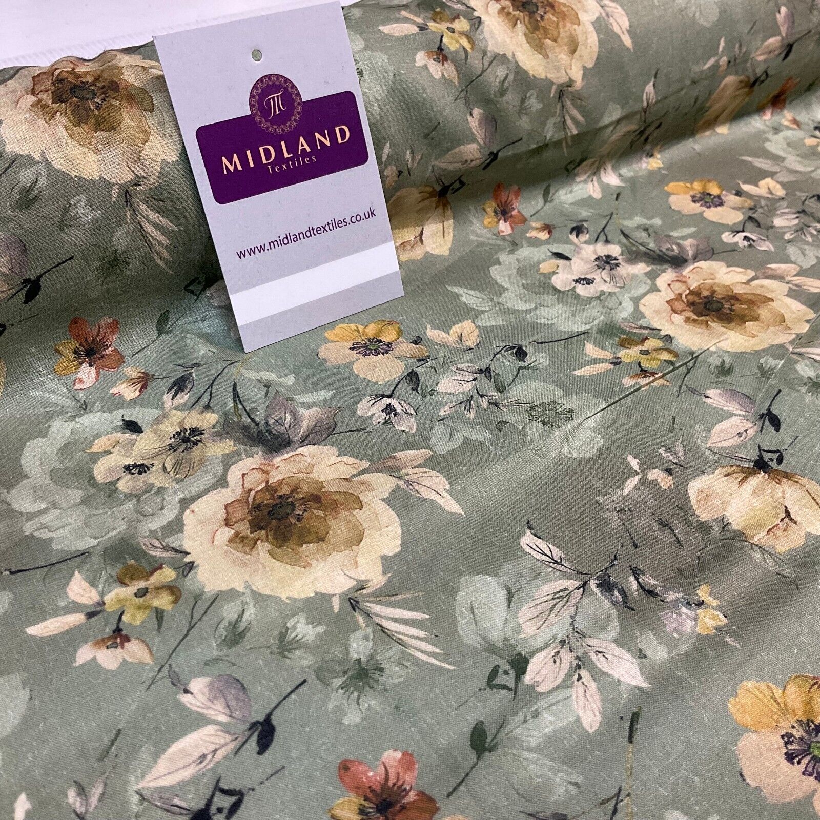 Summer floral lightweight Cotton Lawn dress Fabric Sold per Metre M1831