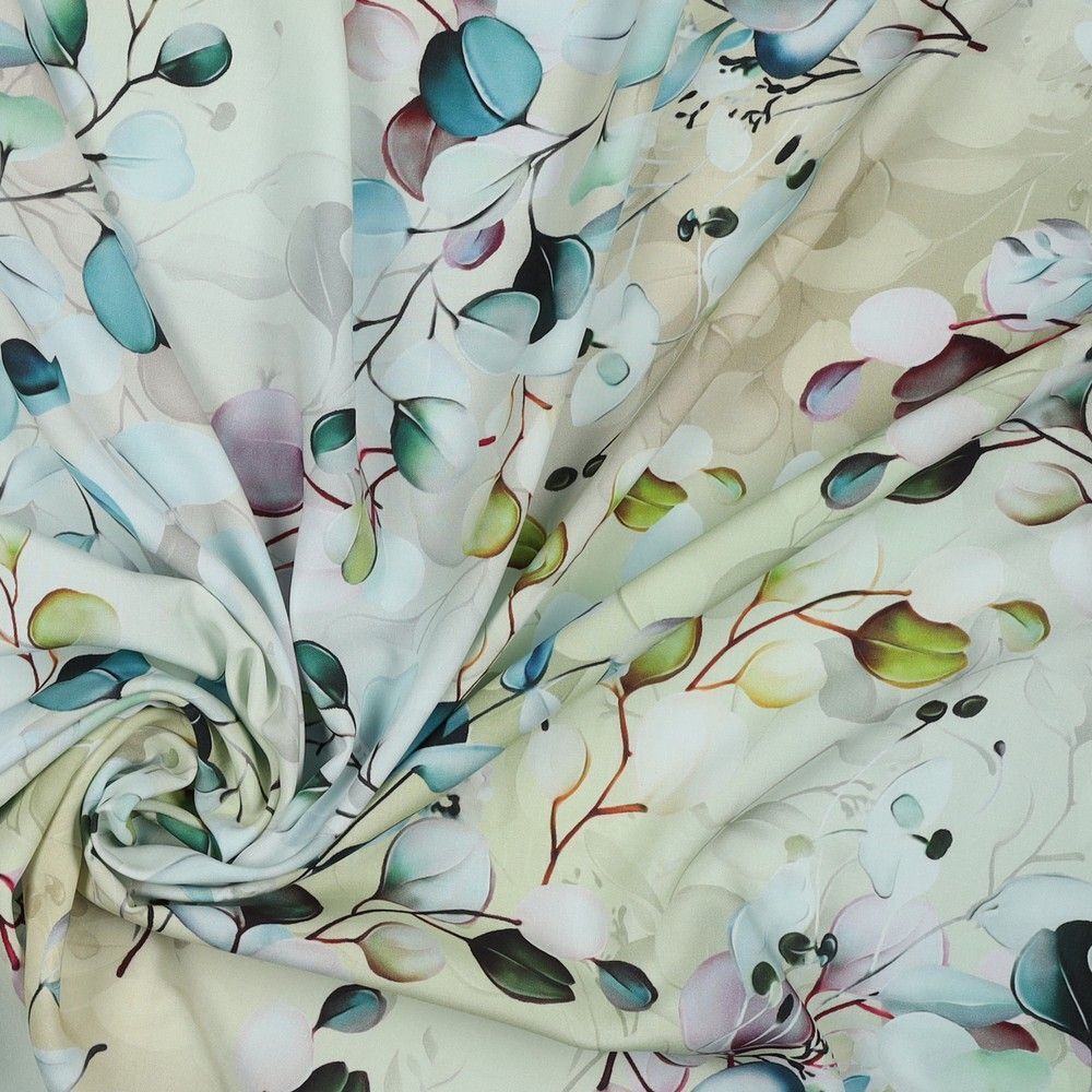 Gorgeous Green radiance viscose Floral Dress Fabric M1850