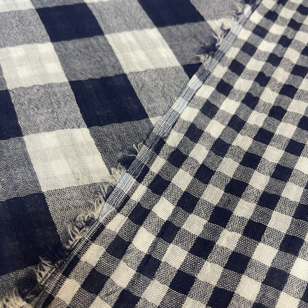 Double sided gingham Woven Double gauze cotton Fabric ideal for shirts, M1838