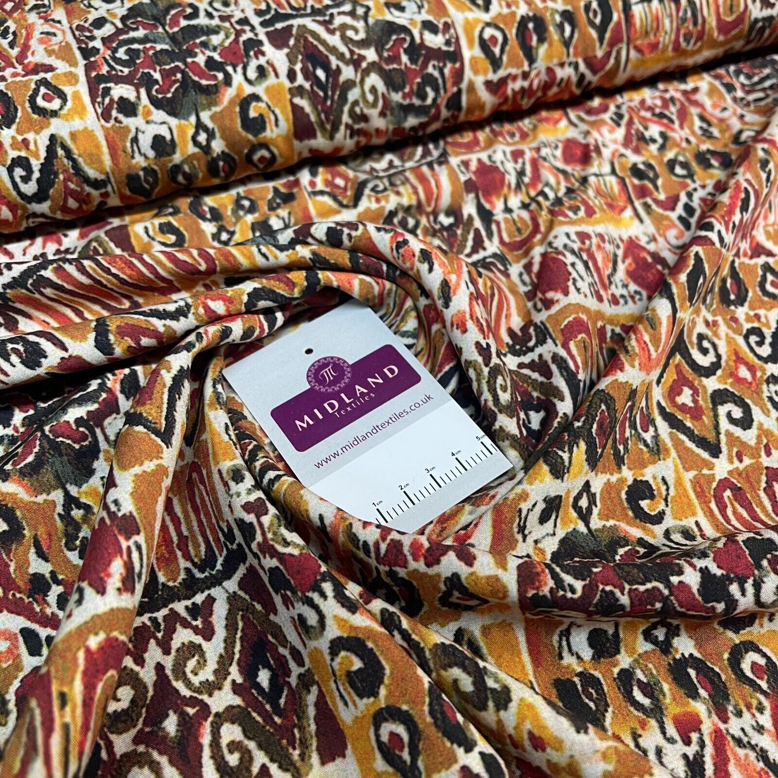 Gorgeous multi colour radiance aztec viscose Dress Fabric M1854