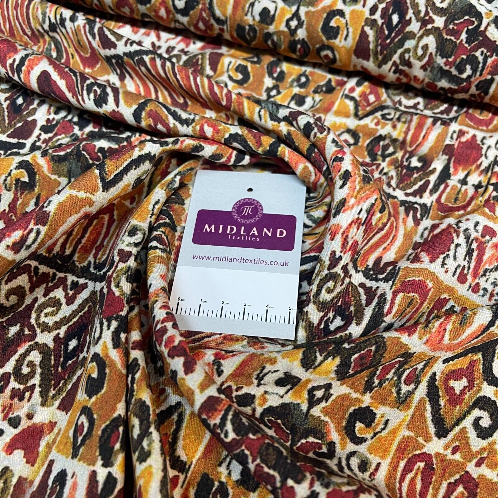 Gorgeous multi colour radiance aztec viscose Dress Fabric M1854