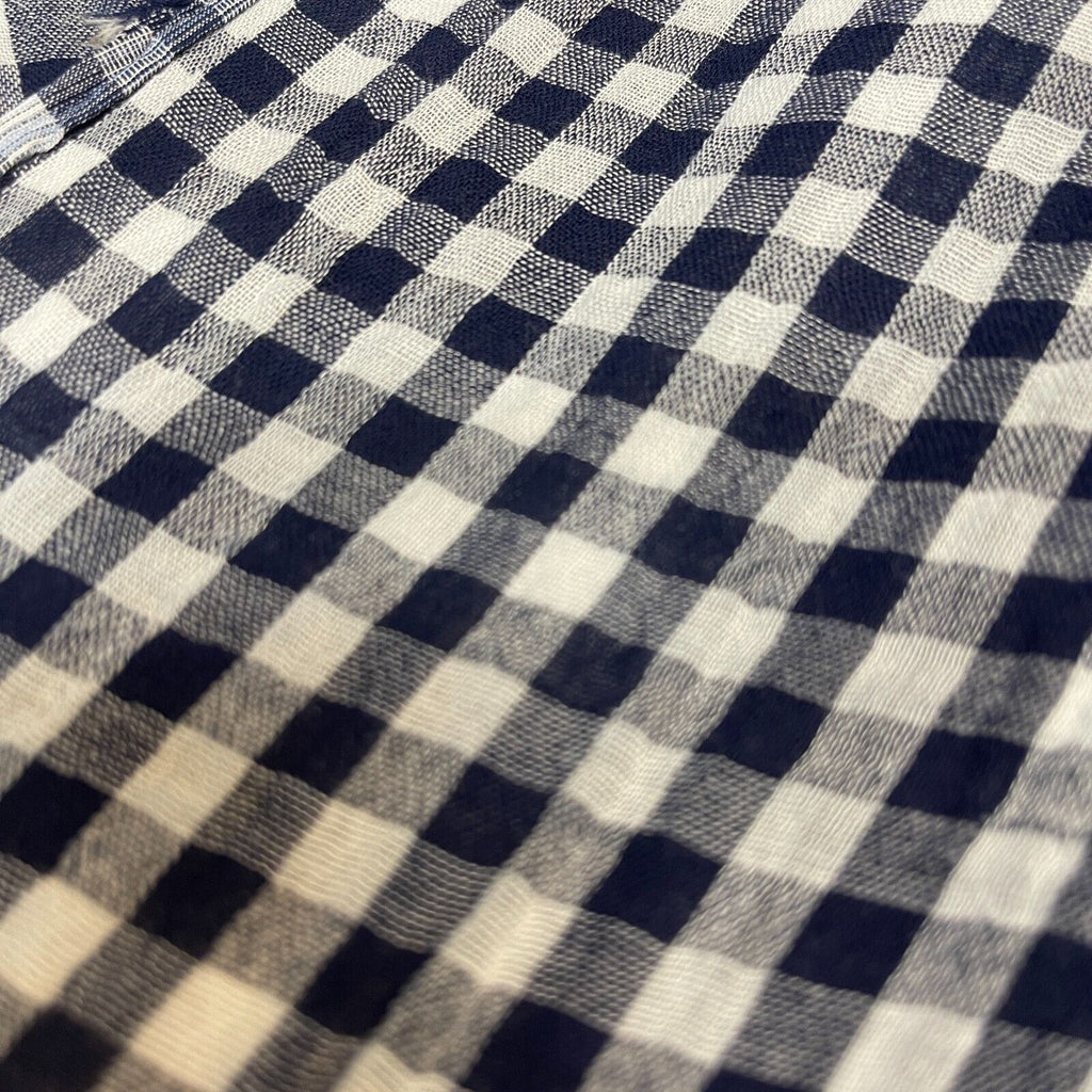 Double sided gingham Woven Double gauze cotton Fabric ideal for shirts, M1838