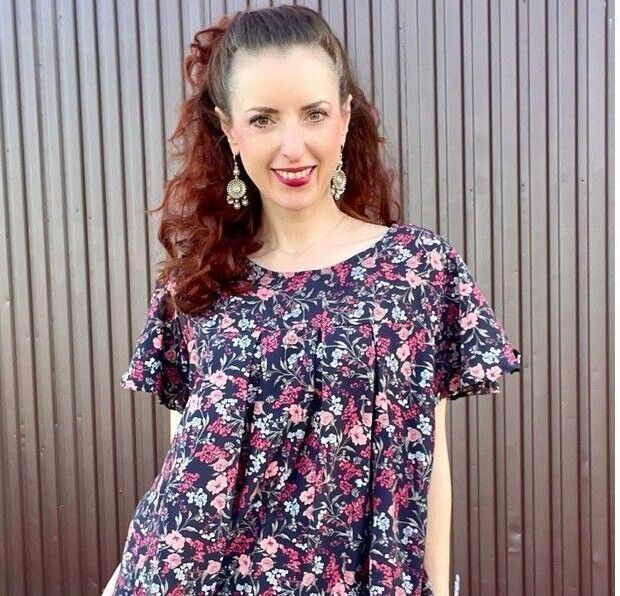 Gorgeous Black radiance viscose Floral Dress Fabric M1849